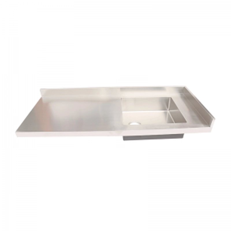 Aço inoxidável 1200mm 47 polegadas única tigela pia de cozinha comercial com drainboard esquerdo pode ser de 4 a 12 polegadas profunda